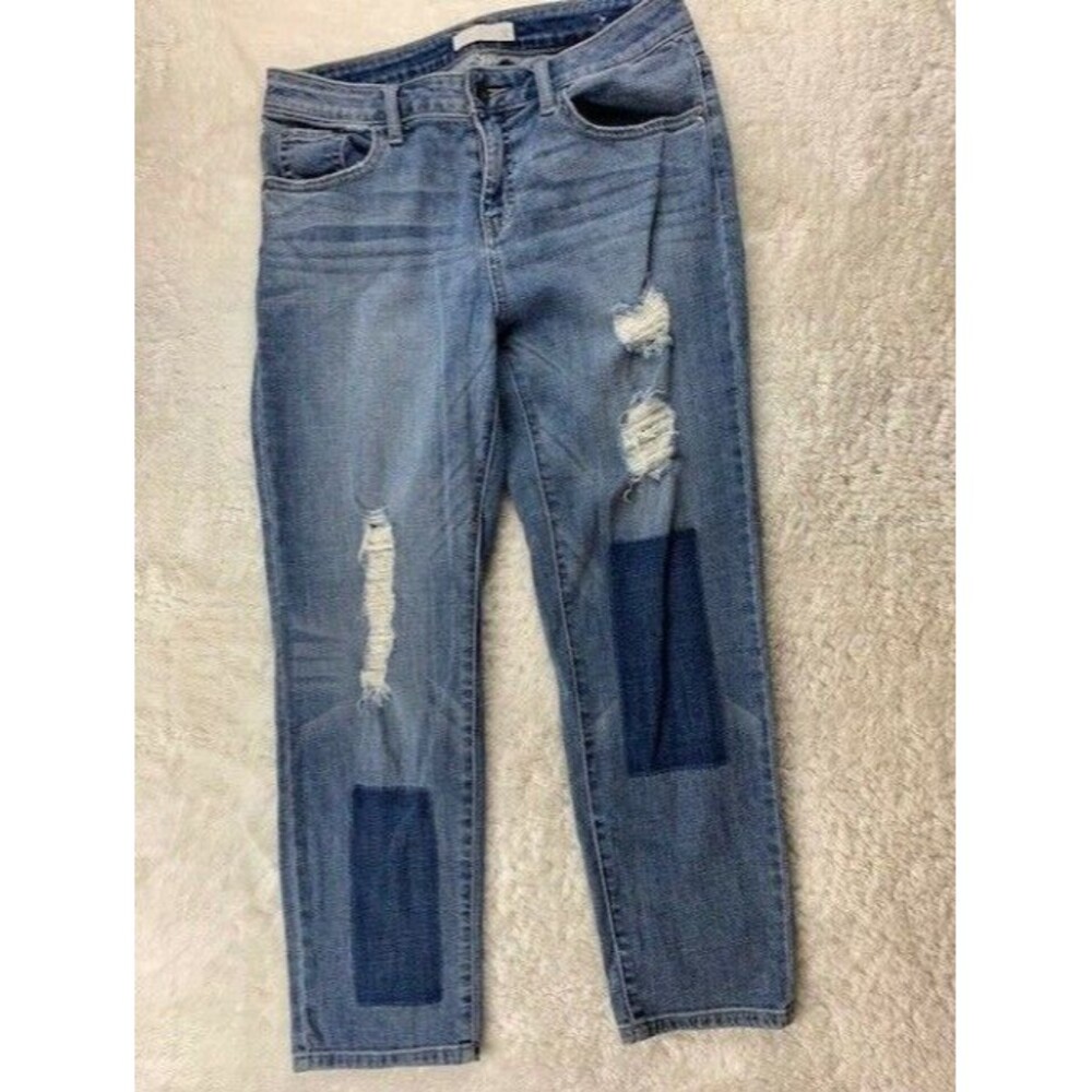 BP Size 26 Womens Crop Jeans Straight Leg Medium Wash Mid Rise Stretch